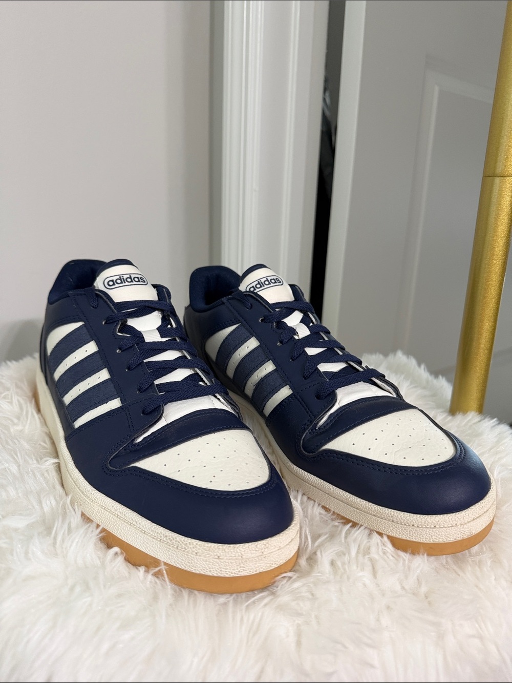 adidas Men's Navy and White Low-Top Sneakers